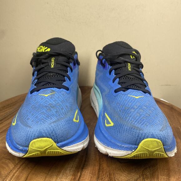 Hoka OneOne Clifton 9 Virtual Blue Cerise Mens Blue Size 9 Running Shoes 1127895 - Picture 4 of 11